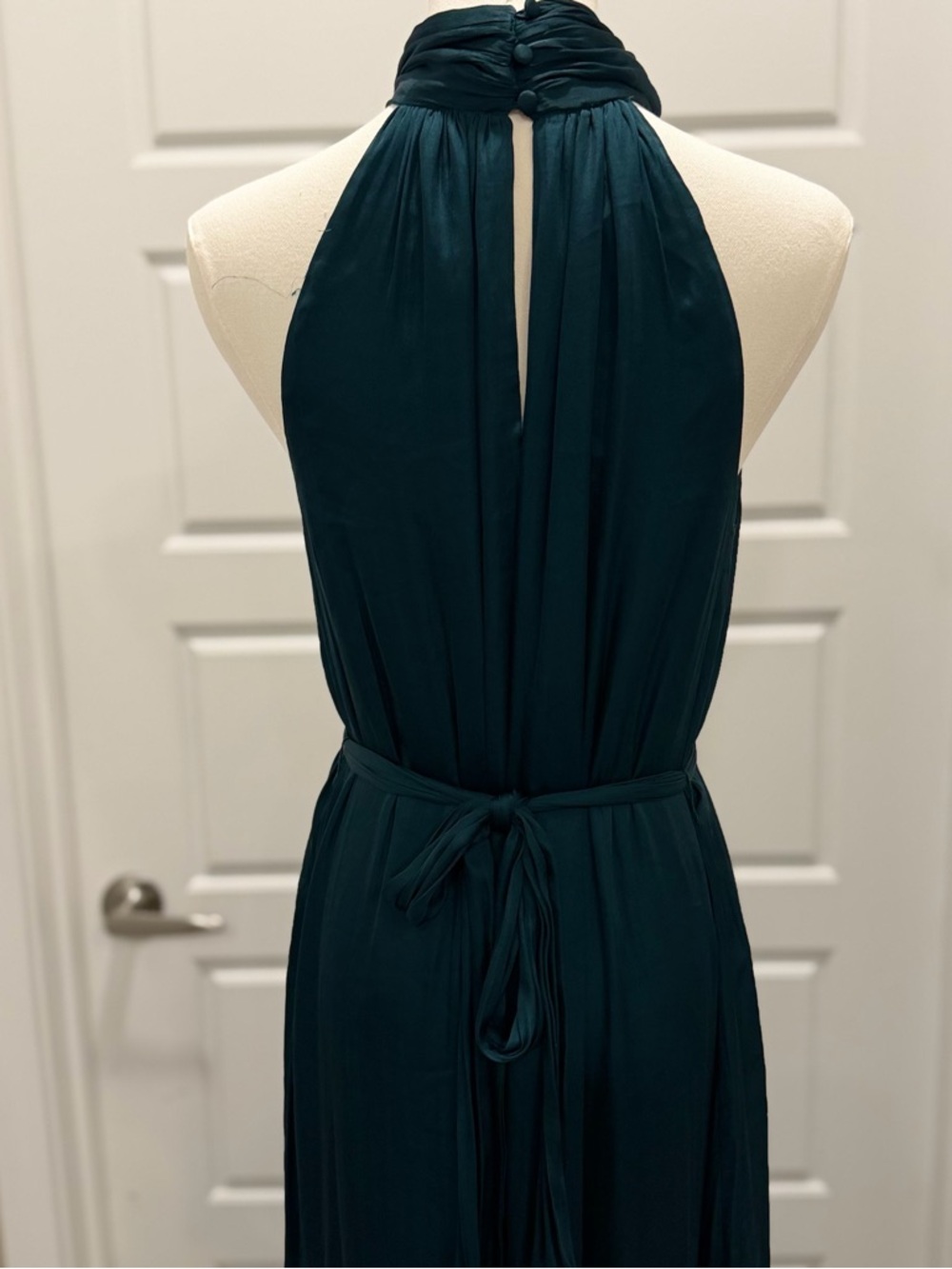 Banana Republic Emerald Green Dress Twisted Collar Maxi Dress - Picture 5 of 7